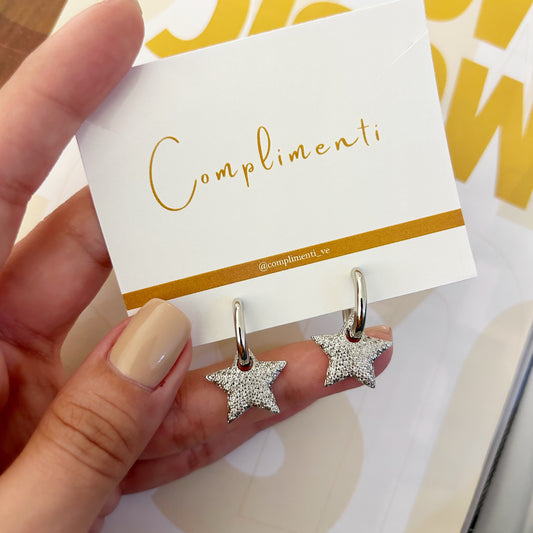 Silver Star Earrings